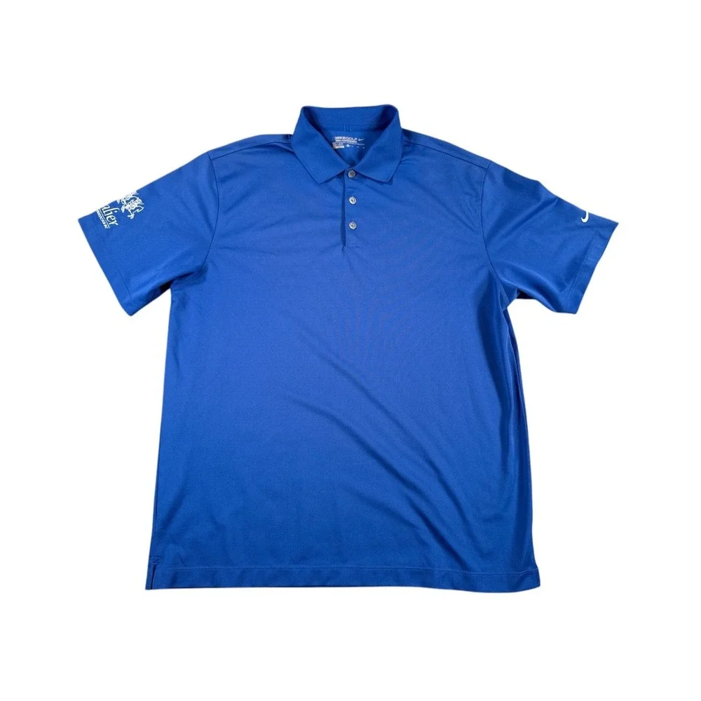 Nike Golf Polo Shirt Mens XL Blue Tour Performance Short Sleeve Active Dri Fit - Picture 1 of 10